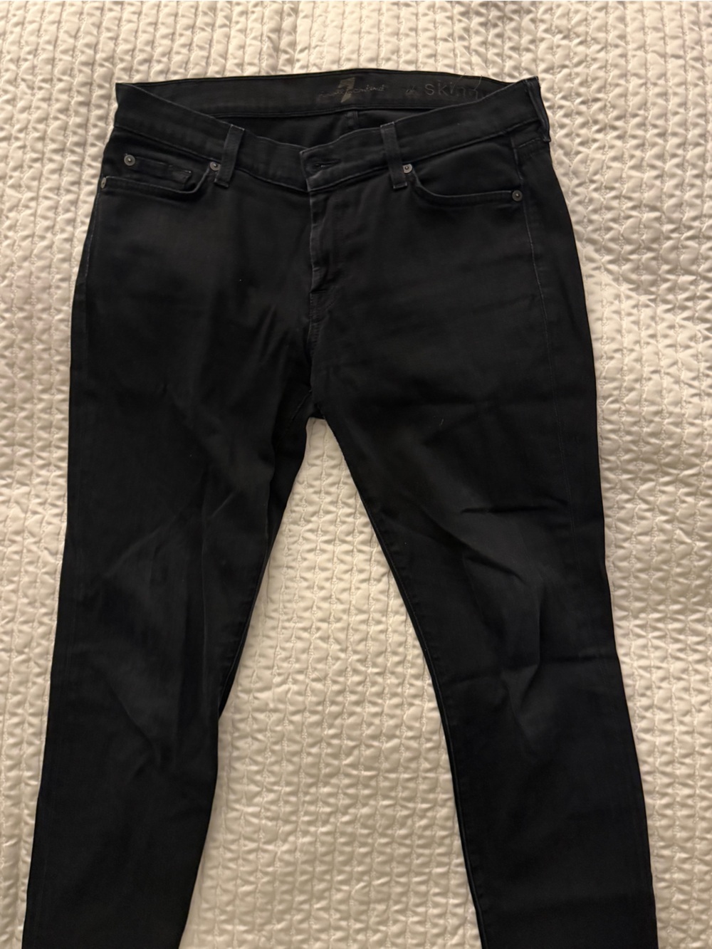 7 For All Mankind Men's Skinny Jeans in Black
